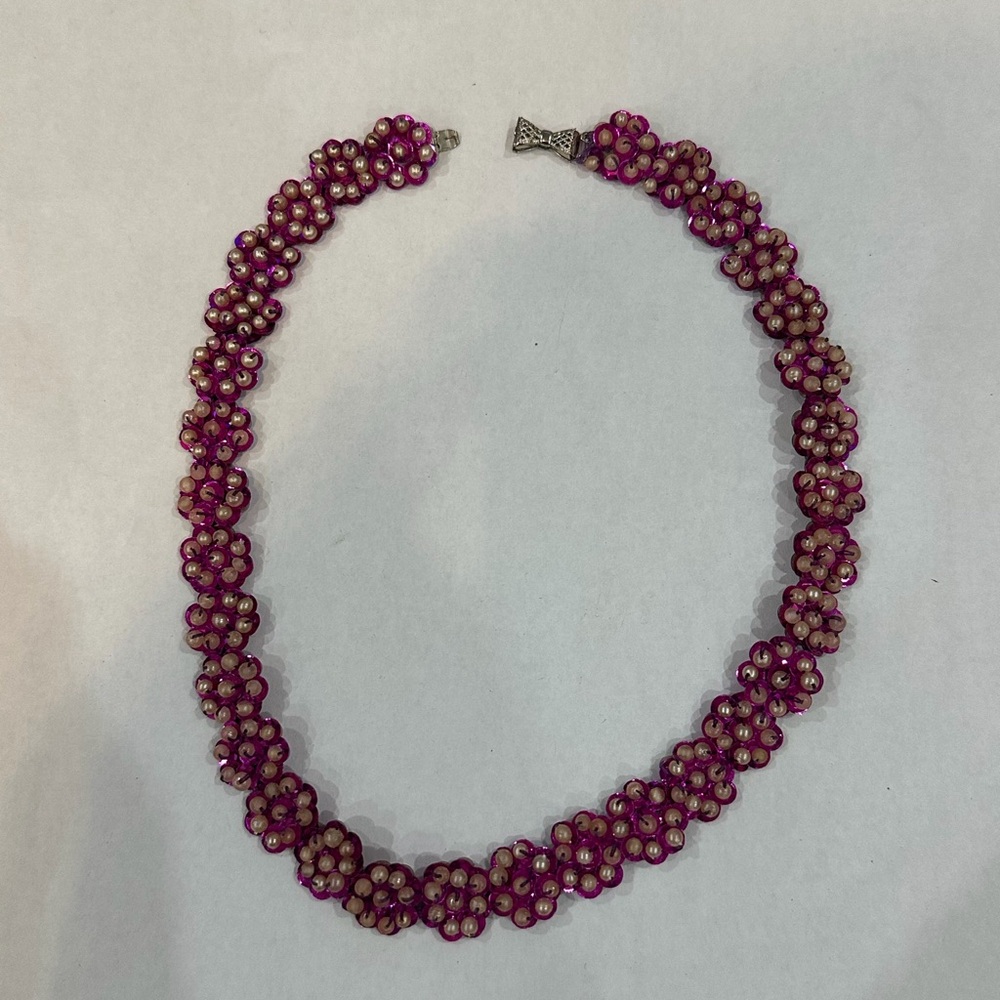 Vintage Pink/Purple Costume Jewelry Necklace